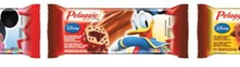 Pelaggio apresenta linhas de bolo e biscoito com os personagens Mickey e seus amigos